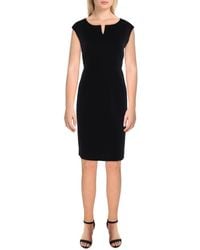 Kasper - S Sheath W/cut Out & Bar Trim Dress - Lyst