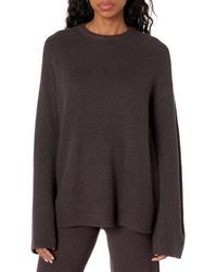 The Drop - Alice Jersey Acanalado con Cuello Redondo y Abertura en la Espalda Pullover-Sweaters - Lyst