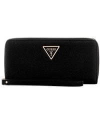 Guess - Geldbörse Laurel II SLG Large Zip Around Wallet Black schwarz - Lyst