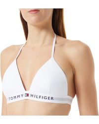 Tommy Hilfiger - Mujer Parte Superior de Bikini de Triángulo con Relleno - Lyst