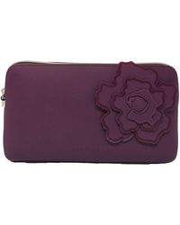 Ted Baker - Jellin Magnolia Silicone Wash Bag Toiletry Bag In Deep Purple - Lyst