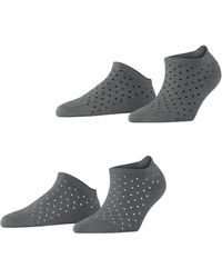 Esprit - Fine Dot 2-pack W Sn Cotton Short Patterned 2 Pairs Sneaker Socks - Lyst