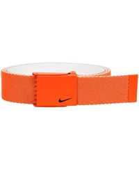 Nike - New Tech Essentials Reversible Web Belt, Team Orange/white, One Size - Lyst