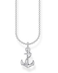 Thomas Sabo - Collana da Donna in Argento Sterling 925 con Ciondolo a Forma di ancora - Lyst