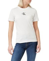 Calvin Klein - Jeans Monologo T-Shirt Coupe Slim Autres Hauts en Tricot - Lyst