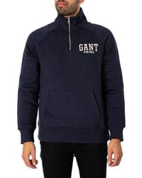 GANT - Arch Half Zip Sweatshirt - Lyst