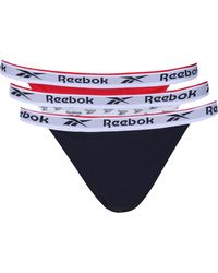 Reebok - Slips in Navy/Print/Rot | Bequeme Baumwolle und Microfaser-Taillenbund Fitness-Unterwäsche - Packung mit 3 - Lyst