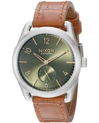 Nixon - A4591888 C39 Analog Display Swiss Quartz Brown Watch - Lyst