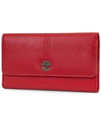 Timberland - Womens Leather Rfid Flap Cluth Organizer Wallet - Lyst
