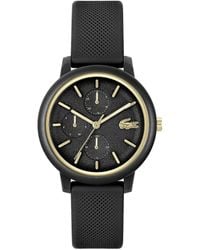 Lacoste - Orologio Analogico Multifunzione al Quarzo da Donna Collezione .12.12 MULTI con Cinturino in Silicone Nero - Lyst
