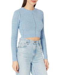 Monrow - Ht1319-1-marled Sweater L/s Top - Lyst