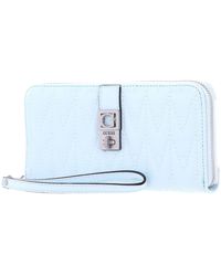 Guess - Regilla SLG Large Zip Around Wallet Ice blue - Lyst