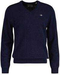 GANT - Extra Fine Lambswool V-neck Sweater - Lyst