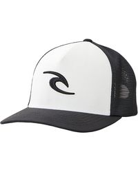 Rip Curl - Tepan Flexfit Trucker Baseball Cap White/black - Lyst