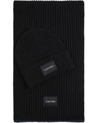 Calvin Klein - Contrast Edge Beanie+Scarf Bonnet - Lyst