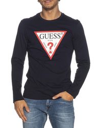 Guess - Tshirt manica lunga uomo cn ls original logo m1ri31 i3z11 - Lyst