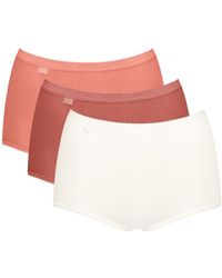 Sloggi - Basic+ Maxi 3 Pack Briefs Terracotta/rust/white Orange M - 12 - Lyst