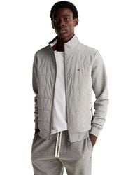 Tommy Hilfiger - Sweatshirt mit Reißverschluss Mix Media Zip Thru Stand Stehkragen - Lyst