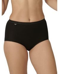 Sloggi - Maxi Brief 4 Pair Pack Black - Lyst