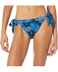 Amazon Essentials Side Tie Bikini Bottom Blue Floral