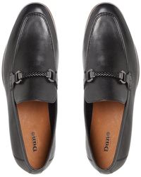 Dune - S Santino Woven Trim Loafers Size Uk 10 Black Flat Heel Loafers - Lyst