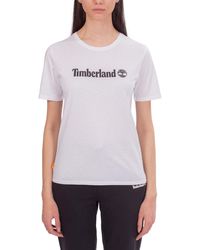 Timberland - T-shirt With Linear Logo - Lyst