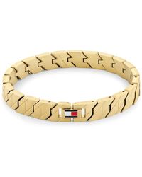 Tommy Hilfiger - Jewelry Bracelet à Maillons pour en Or Jaune avec le Drapeau Iconique de 2790620 - Lyst