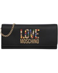 Love Moschino - Rhinestone Logo Pouch - Lyst