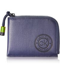 Calvin Klein Availed Zip Around Wallet Geldbörse - Blau