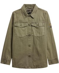 Superdry - Military Hemdjacke Blassolivgrün 40 - Lyst