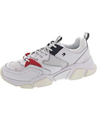 tommy hilfiger chunky mixed textile trainers