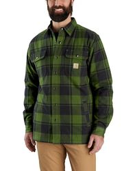 Carhartt - Flannel Relaxed Fit Sherpa-Lined Shirt - Lyst