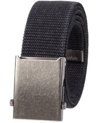 Columbia - Adult Military Web Belt-adjustable One Size Cotton Strap And Metal Plaque Buckle - Lyst