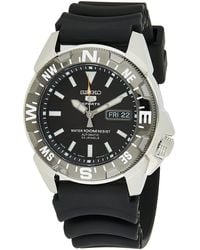 Seiko - Orologio da uomo 5 automatico SNZE81K2 al quarzo in gomma nera - Lyst