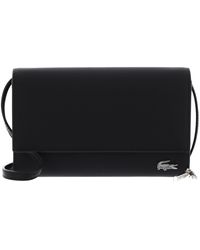 Lacoste - Daily Lifestyle Flat Crossover Bag with Flap S Noir - Lyst