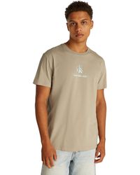 Calvin Klein - T-Shirt ches Courtes Shadow Logo Tee Regular Fit - Lyst