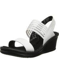 skechers cali rumblers sparkle on wedge sandal