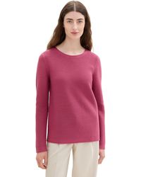 Tom Tailor - Basic Strickpullover aus Bio-Baumwolle - Lyst