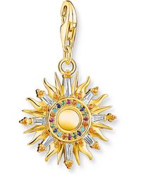 Thomas Sabo - Charm-Anhänger bunte Sonne aus hochwertigem 925er Sterlingsilber mit 750er Gelbgold-Vergoldung - Lyst