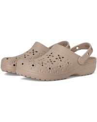 Crocs™ - Classic Floral Cut-Out Clog 42-43 EU Taupe - Lyst