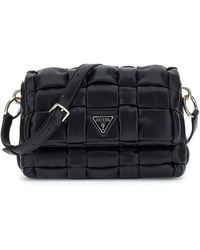 Guess - Schultertasche Marion Flap Shoulder Bag Black schwarz - Lyst