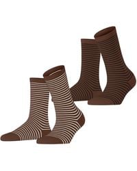 Esprit - Fine Line Lot de 2 Paires de Chaussettes en Coton à Motifs - Lyst