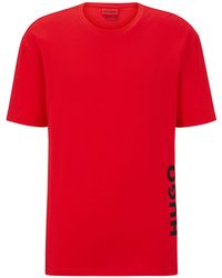 HUGO - T-Shirt aus Baumwoll-Jersey mit UV-Schutz von LSF 50+ - Lyst