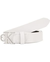 Calvin Klein - Faceted Round Buckle Belt 2.0 K60K612211 Fester Gürtel - Lyst
