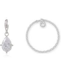 Thomas Sabo Charm-Armband Damen – 925 Sterling Silber Mit Schwarzem Nylon, 15,5 Cm