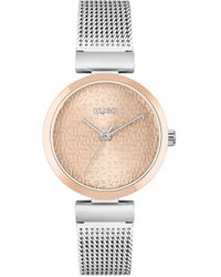 HUGO - Analogue Quartz Watch For Women With Silver Stainless Steel Mesh Bracelet - 1540127 - Lyst