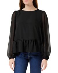 French Connection - Crepe Light Georgett Peplum Top Blouse - Lyst