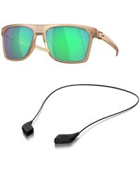 Oakley - Lot de lunettes de soleil : OO 9100 910003 Leffingwell Matte Sepia Prizm Accessory Shiny Black leash kit - Lyst