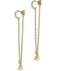 Emporio Armani - Goldfarbener Messing Ohrring - Lyst