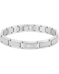 Lacoste - Jewelry Stencil Stainless Steel Link Bracelet - Lyst